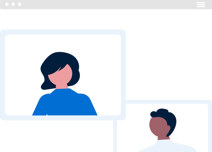 オンライン面談の環境を整えるイラスト